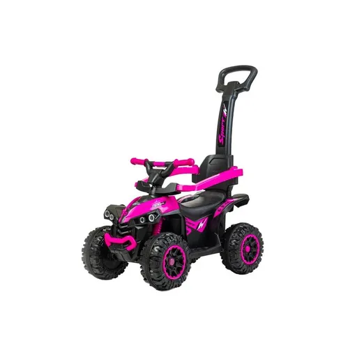 Baby Mix Dětské odrážedlo  Mega s vodící tyčí růžové