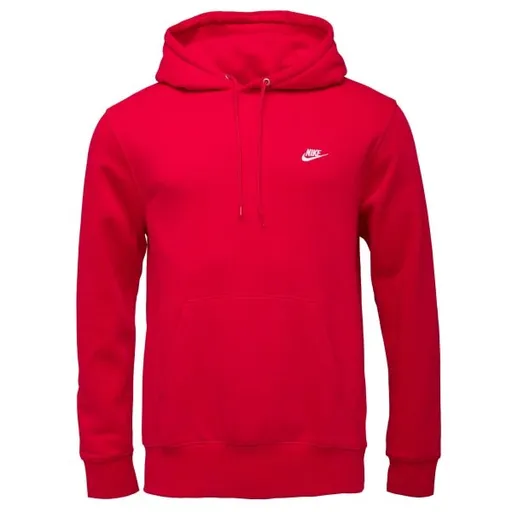 Nike CLUB FLEECE PULLOVER HOODIE Pánská mikina, červená, velikost XXL