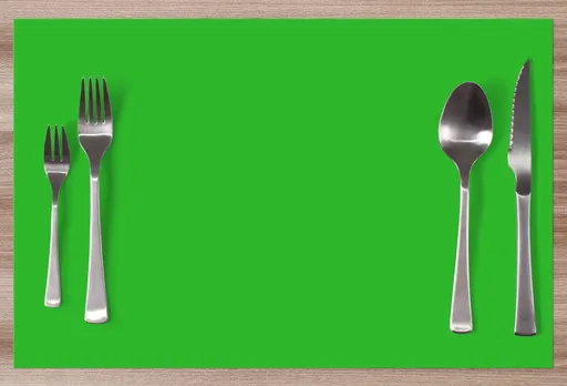 Prostírání zelené jarní