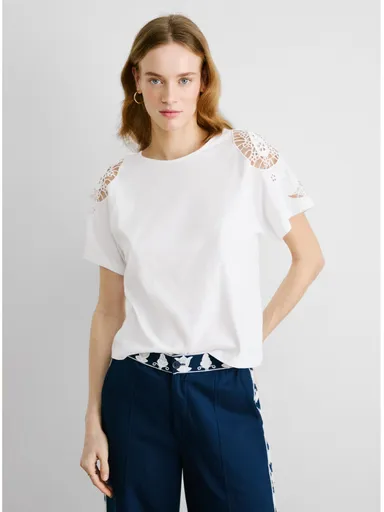 Pepe Jeans dámské bílé tričko PL506081800 L