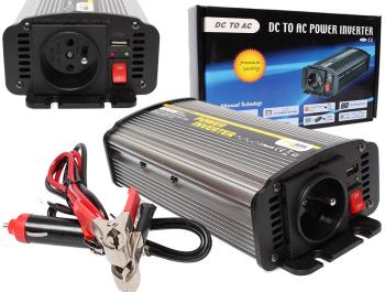 Feszültség-átalakító Carspa 24 V/230 V+USB 600 W