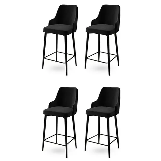 Sada barových židlí Enox Anthracite and Black, 4 ks, 4 ks