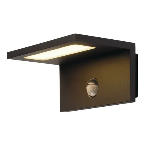 SLV BIG WHITE LED SENSOR WL LED venkovní nástěnné nástavbové svítidlo, IP44, antracit, 3000K 1001969