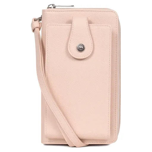 Dámská kabelka na mobil a doklady Hexagona Valeri - růžová