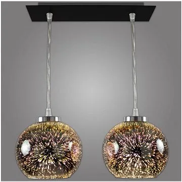 Kemar NP/2/D3 - Lustr na lanku KULE 3D 2xE27/60W/230V (90076)