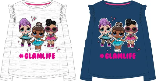 Eplus Dívčí tričko s dlouhým rukávem - LOL, tmavě modré Velikost - děti: 110