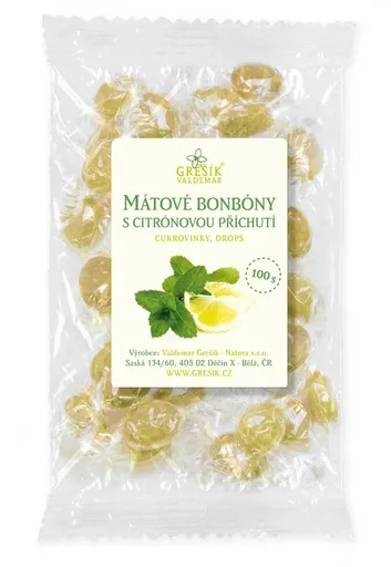 Grešík Mátové bonbóny s citrónovou příchutí 100 g