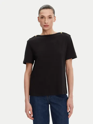 Tommy Hilfiger dámské černé tričko WW0WW42907 XL