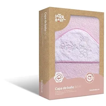 INTERBABY osuška froté králíček Bebe, růžová (8435690606324)