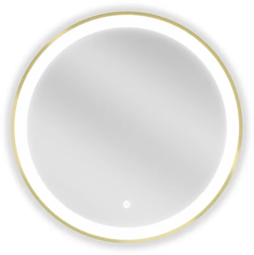 MEXEN Esso zrcadlo s osvětlením 60, LED 6000K zlatý rám 9825-060-060-611-50