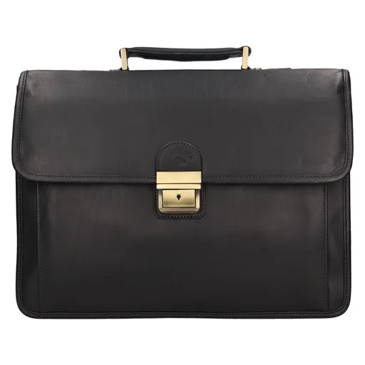 Kožená pánská aktovka Katana Celestin - černá