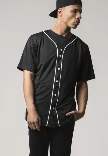 Urban Classics Baseball Mesh Jersey blk/wht - S