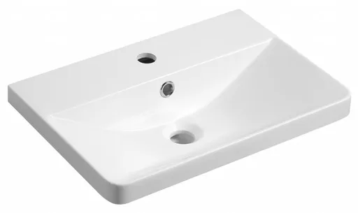 AQUALINE SEN umyvadlo nábytkové, litý mramor, 51x35cm, bílá SN510