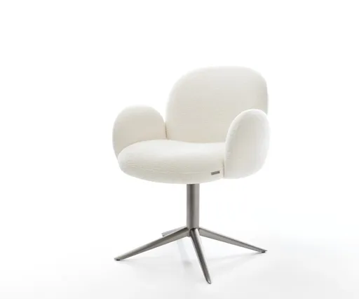 Jídelní židle Nube-Flex s područkami bouclé měkký béžová