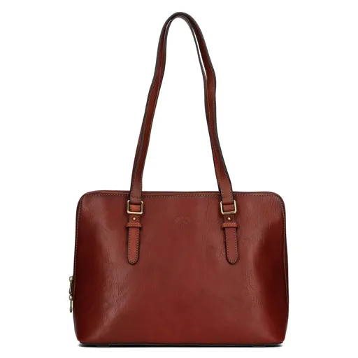 Elegantní dámská kožená kabelka Katana Wella - hnědá