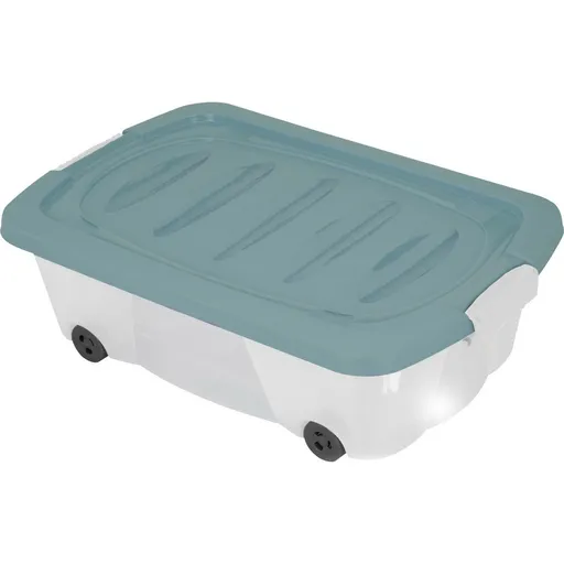 Úložný box pod postel s kolečky 60 × 38 × 17,5 cm, zelená