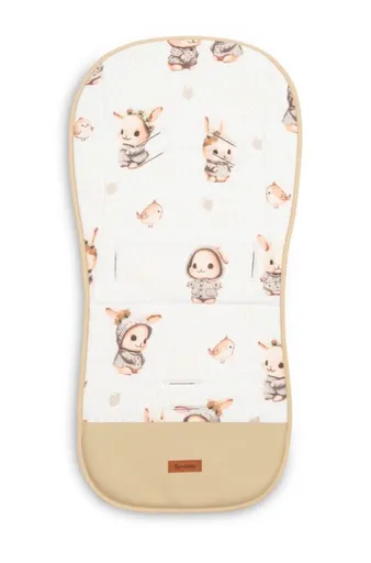 SENSILLO Vložka do kočárku, mušelín, Králičci, béžová