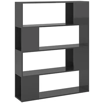 Shumee dělící stěna šedá vysoký lesk 100×24×124 cm, 809196 (809196)