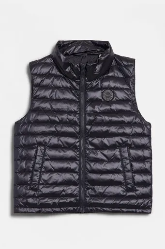 VESTA GANT SHINY LIGHT PADDED DOWN VEST BLACK