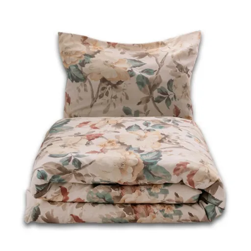 Povlečení ze směsi bavlny a lnu Rose, 160 x 200 cm, 2 ks 70 x 80 cm