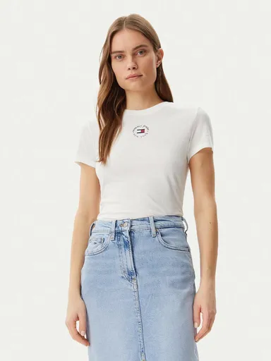 Tommy Jeans dámské bílé tričko DW0DW20316 XS