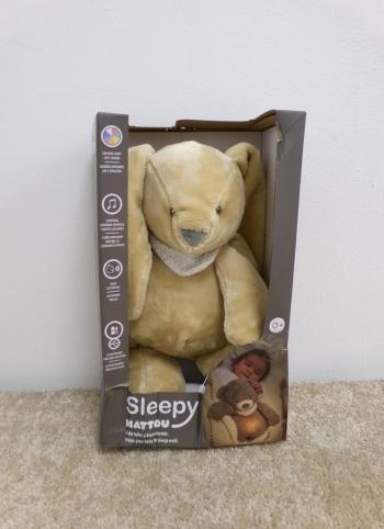 NATTOU Uspáváček plyšový hudební se světýlkem a senzorem pláče 4v1 Sleepy Bunny Pale Brown 0m+