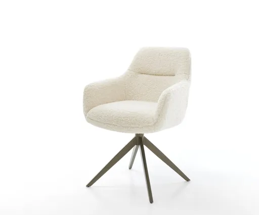 Jídelní židle Pejo-Flex plyšový manšestr béžová křížová podnož