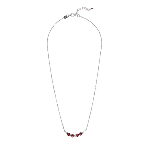 Alisia Stříbrný náhrdelník s korálky z granátu AL4896-Argento-Granato