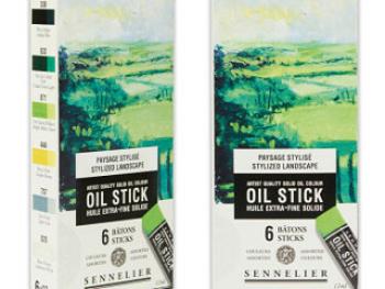 Sennelier oil stick sada 6ks – Stylized landscape