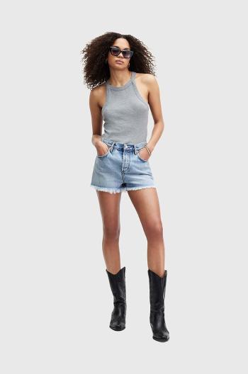 Bavlněné riflové kraťasy AllSaints HEIDI DENIM SHORT hladké, high waist, W066EA