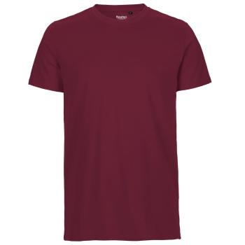 Neutral Pánské tričko Fit z organické Fairtrade bavlny - Bordeaux | M