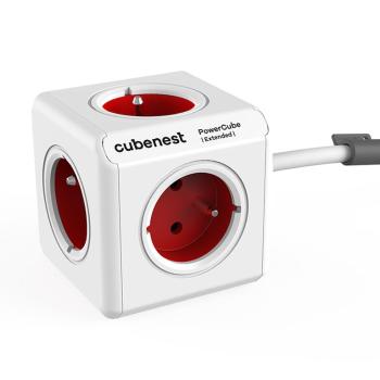 Rozbočovač Cubenest PowerCube Extended 1,5 m červená