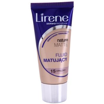 Lirene Nature Matte matující fluidní make-up pro dlouhotrvající efekt odstín 15 Tanned 30 ml