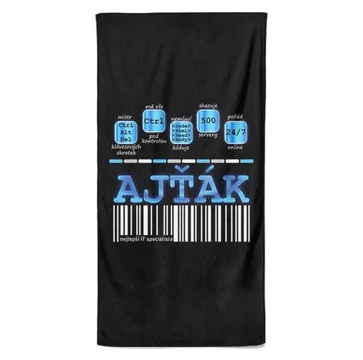 Osuška Ajťák 100% (Velikost osušky: 100x170cm)