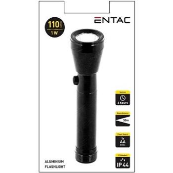 Entac LED baterka 1W černá (EFL-1W-ALU)