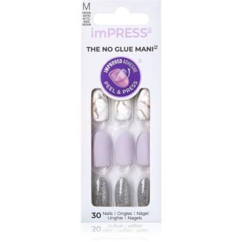 KISS imPRESS The No Glue Mani Medium umělé nehty samolepicí Climb Up 30 ks