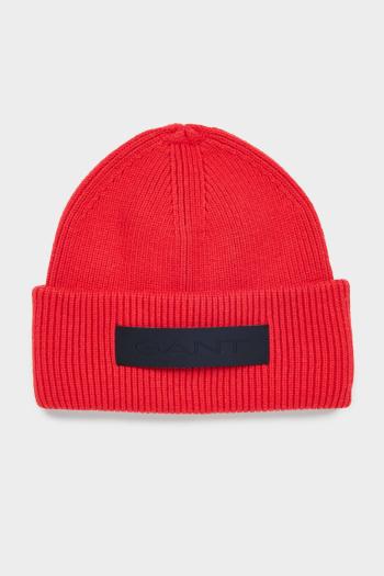 ČEPICE GANT UNISEX. RIBBED BEANIE RICH RED