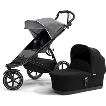 Thule Urban Glide 2 + Bassinet Grey Melange on Black (0091021091535)