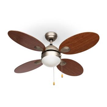 Klarstein Valderama, třešňové dřevo, stropní ventilátor, 42 ", 60 W, stropní lampa, 2 x 43 W