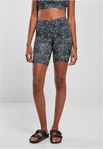 Urban Classics Ladies Tie Dye High Waist Cycle Shorts black/white - L