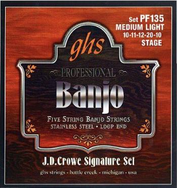 GHS Banjo 5 J.D. Crowe Signature tvrdost 010/020