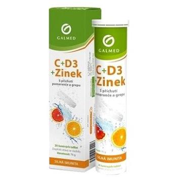 Galmed Vitamín C+Vitamín D3+Zinek 20 tablet (8594058230226)