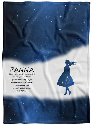 Deka Panna (23.8. - 22.9.) - modrá (Podšití beránkem: NE)