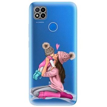 iSaprio Kissing Mom - Brunette and Girl pro Xiaomi Redmi 9C (kmbrugirl-TPU3-Rmi9C)