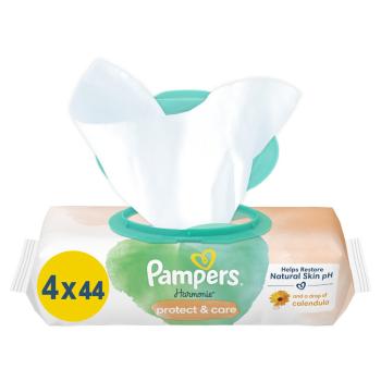 PAMPERS Ubrousky čisticí Harmonie Protect & Care 4 balení = 176 ubrousků