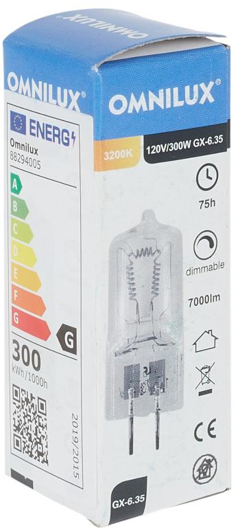 Omnilux 120V/300W GX 6,35