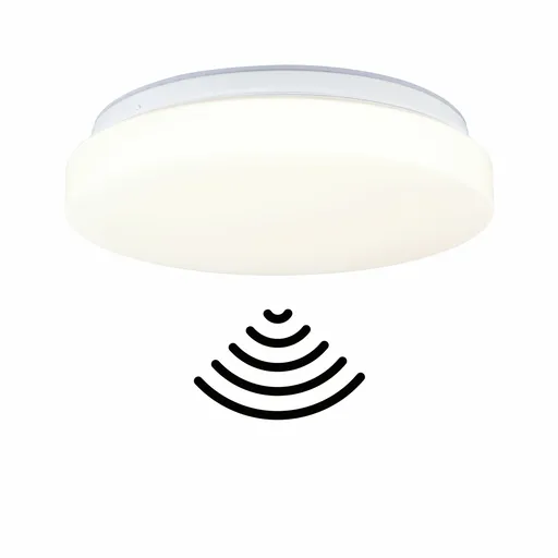 PAULMANN LED stropní svítidlo Luiana soumrakové a pohybové čidlo (HF) IP44 3000 - 5700K 230V 16,5W bílá