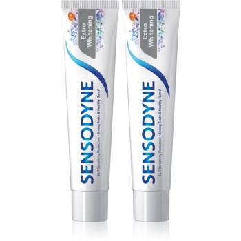 Sensodyne Extra Whitening bělicí zubní pasta s fluoridem pro citlivé zuby 2x75 ml