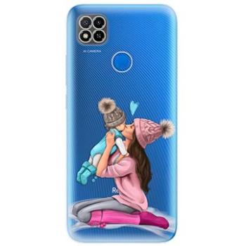 iSaprio Kissing Mom - Brunette and Boy pro Xiaomi Redmi 9C (kmbruboy-TPU3-Rmi9C)