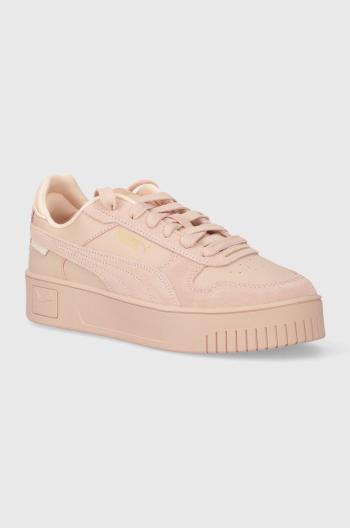 Kožené sneakers boty Puma Carina Street SD růžová barva, 395093